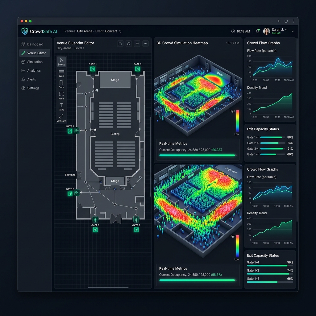 CrowdSafe AI Interface Mockup